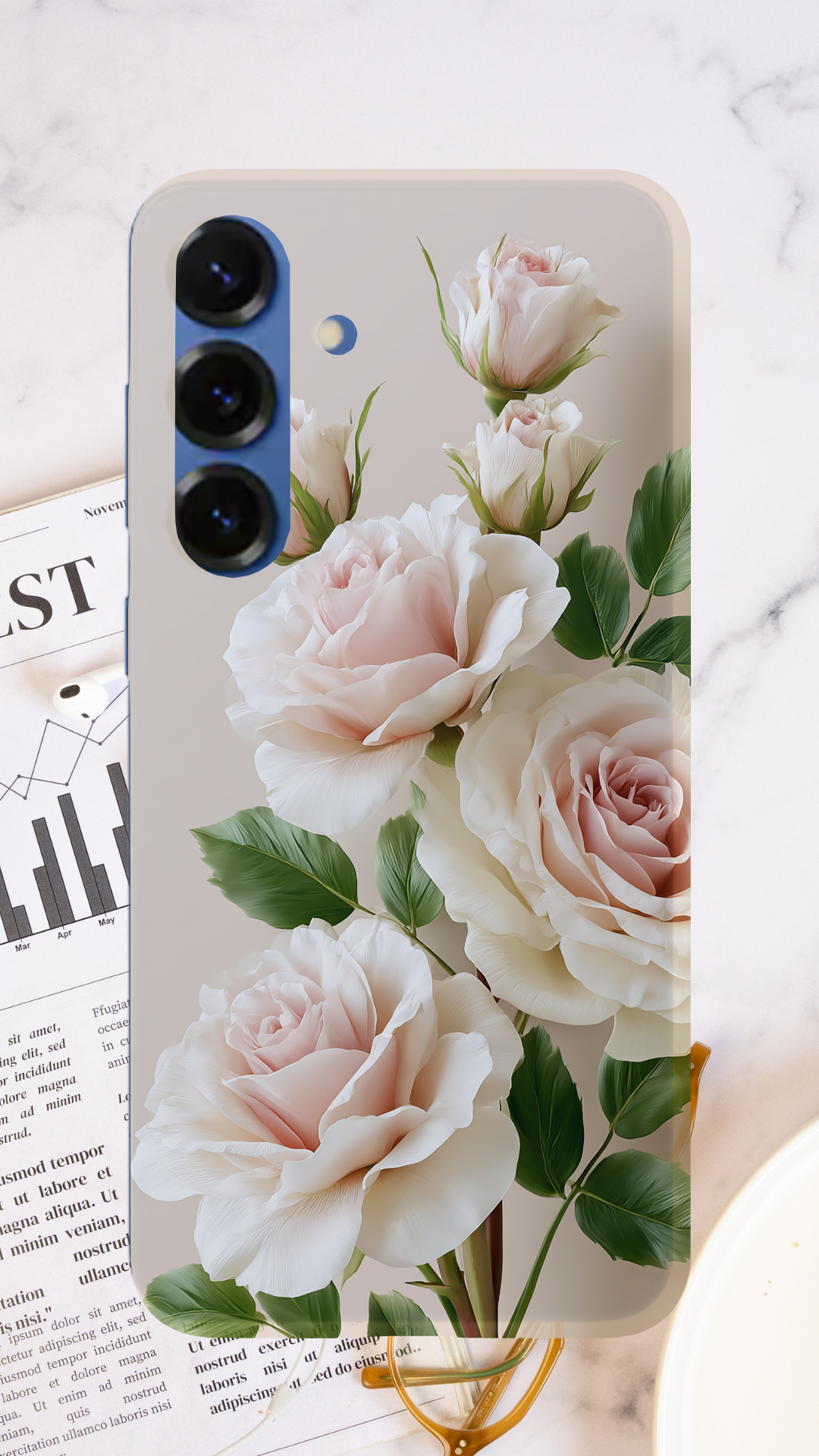 Personalized Floral Retreat Samsung Galaxy Case with Custom Name