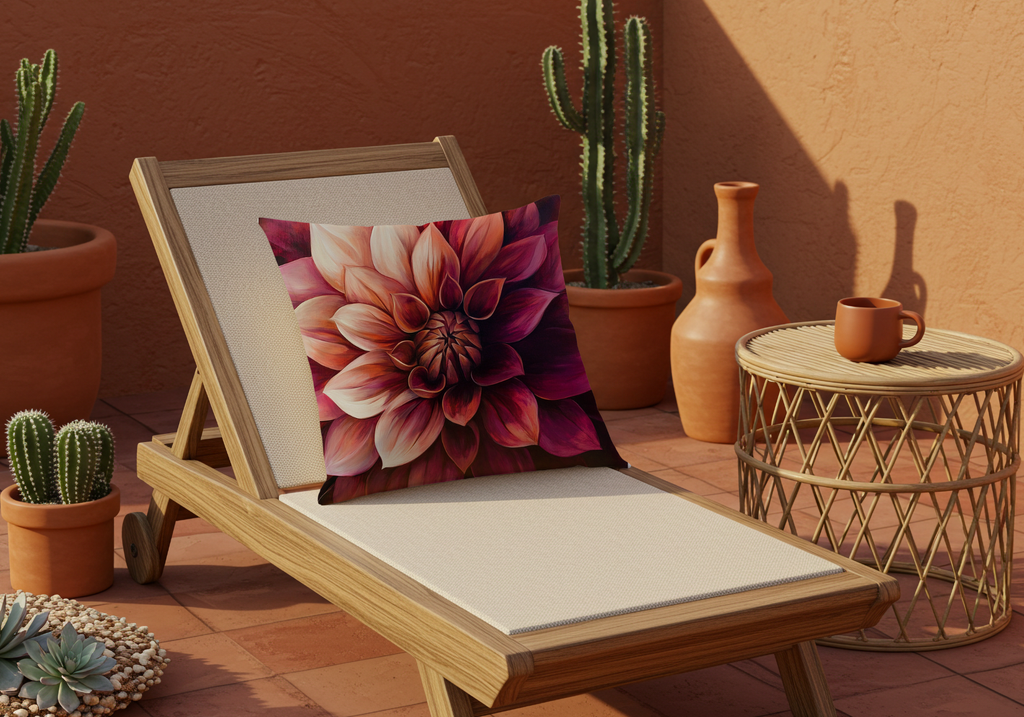 Personalized Dahlia Conservatory Pillow with Custom Name