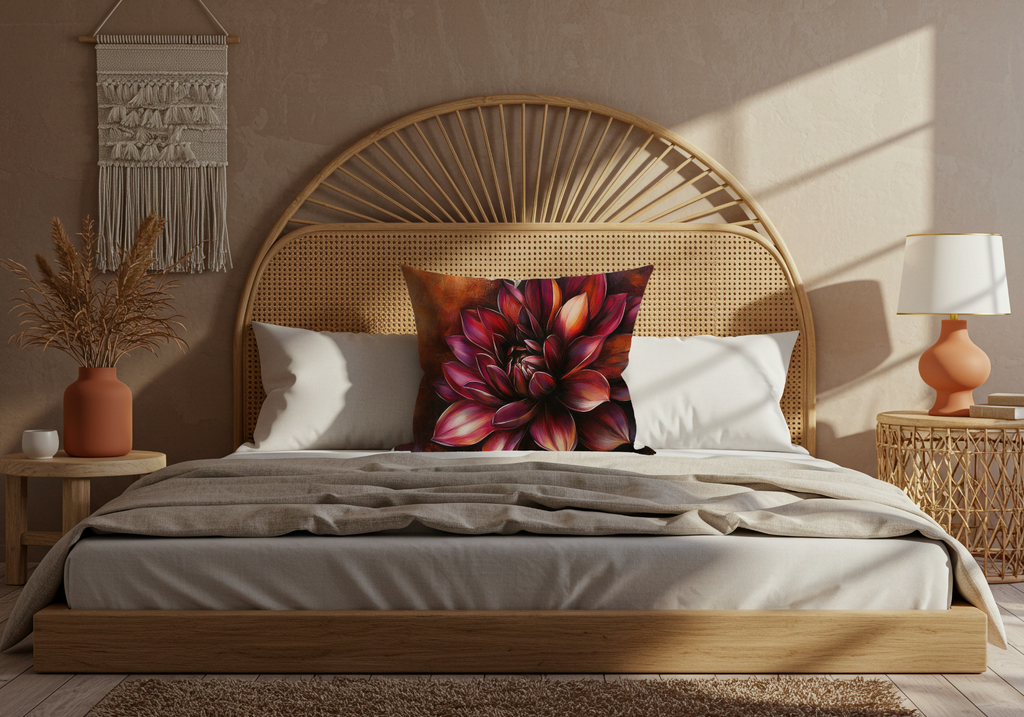 Personalized Dahlia Retreat Pillow with Custom Name