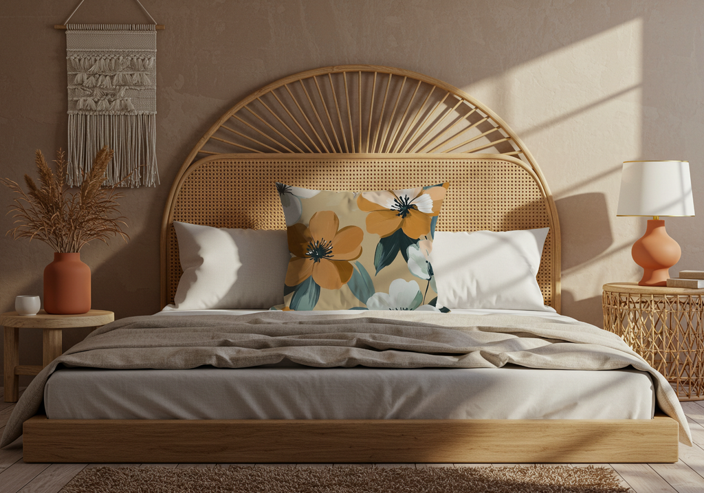 Personalized Autumn Anemone Haven Pillow with Custom Name
