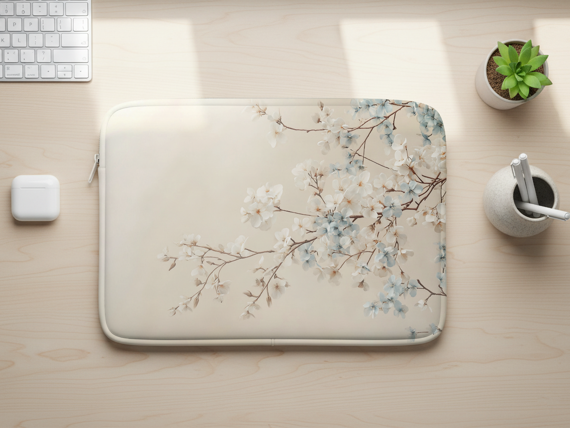 Personalized Sakura Blossom Laptop Case for Garden Lovers