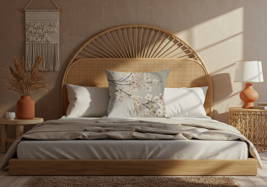 Personalized Sakura Dreamscape Pillow with Custom Name