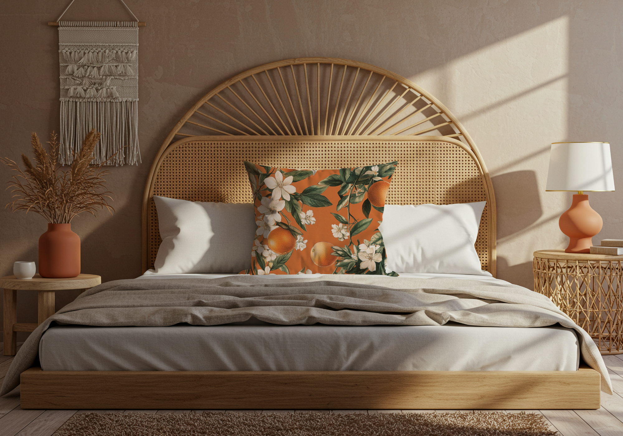 Personalized Petal Symphony Pillow with Custom Name