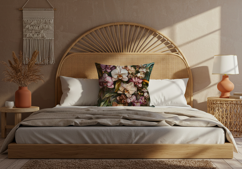 Personalized Mix Orchid Enclave Pillow with Custom Name