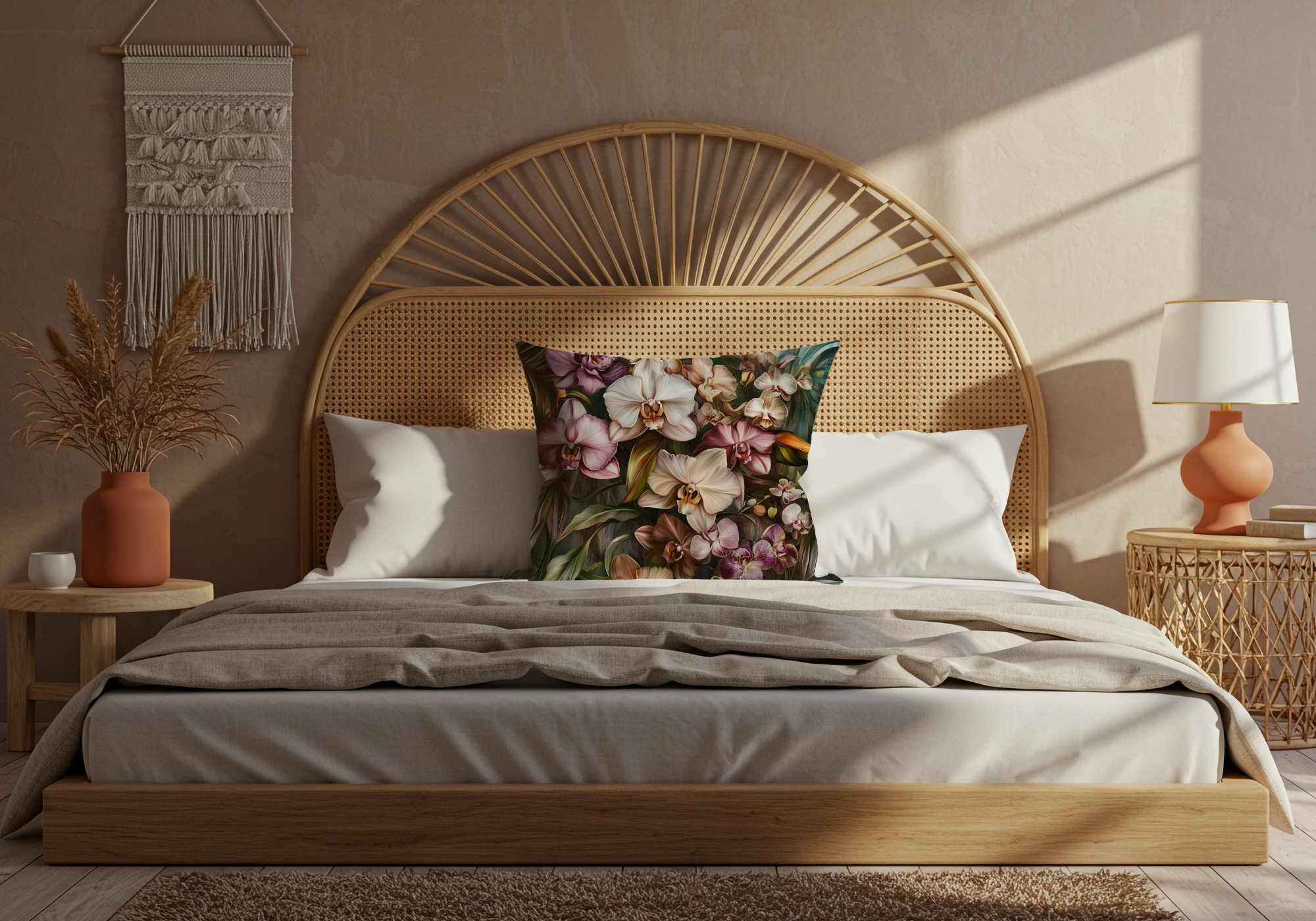 Personalized Mix Orchid Enclave Pillow with Custom Name