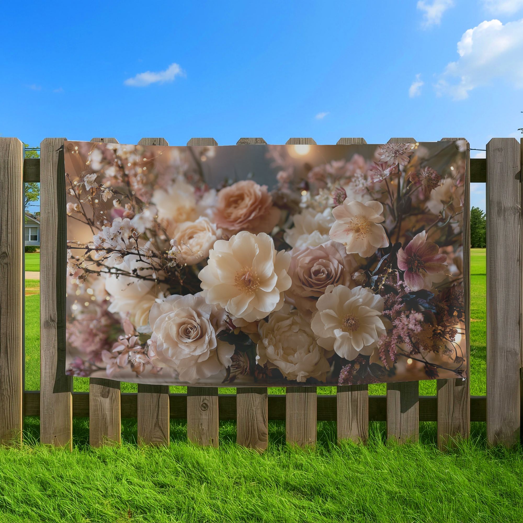 Personalized Nature Lover Garden Flag with Custom Name for Floral Outdoor Decor