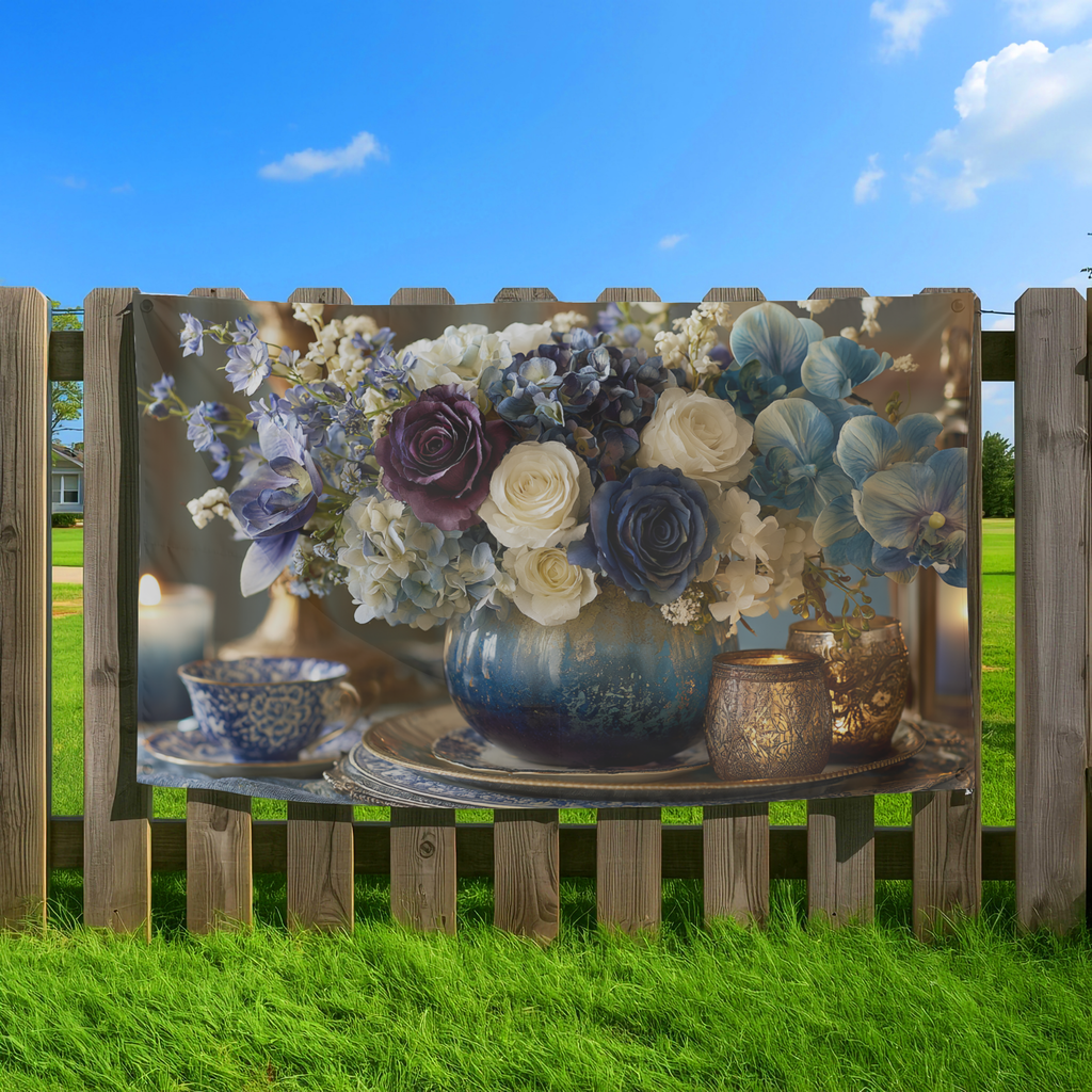 Personalized Floral Garden Flag with Custom Name for Nature Inspired Yard Decor