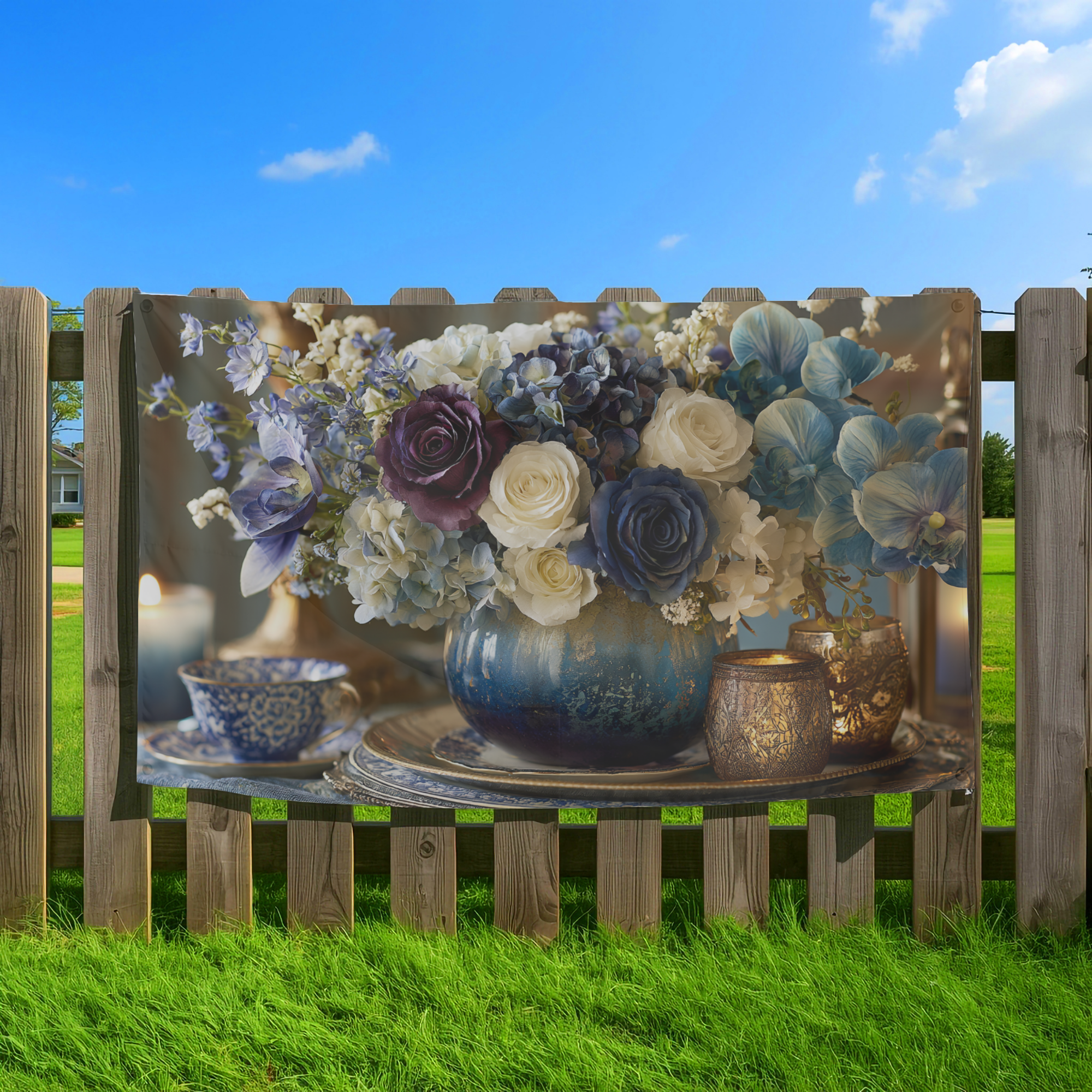 Personalized Floral Garden Flag with Custom Name for Nature Inspired Yard Decor