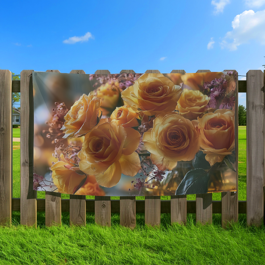 Personalized Secret Garden Welcome Flag with Custom Name