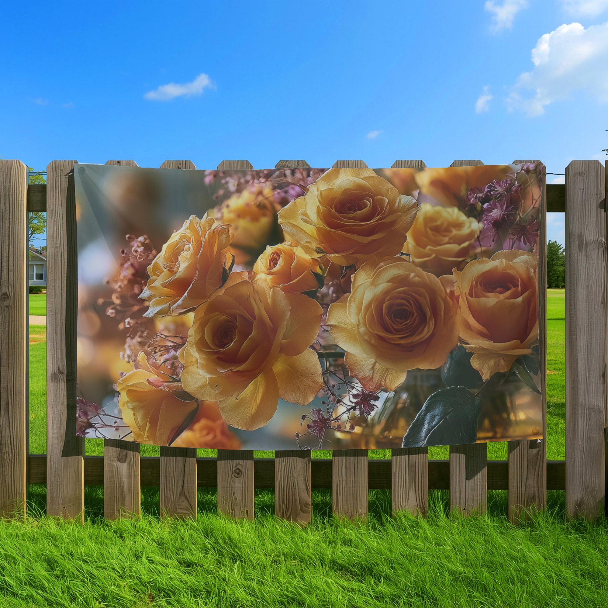 Personalized Secret Garden Welcome Flag with Custom Name