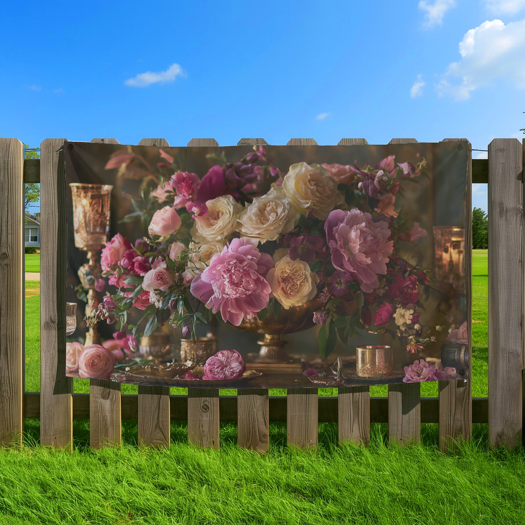 Personalized Botanical Welcome Garden Flag with Custom Name for Outdoor Decor