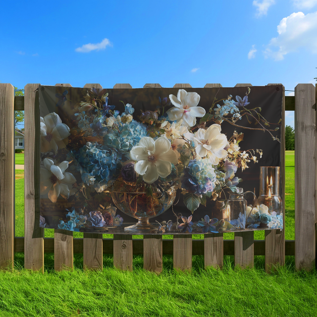 Custom Botanical Oasis Garden Flag with Personalized Name