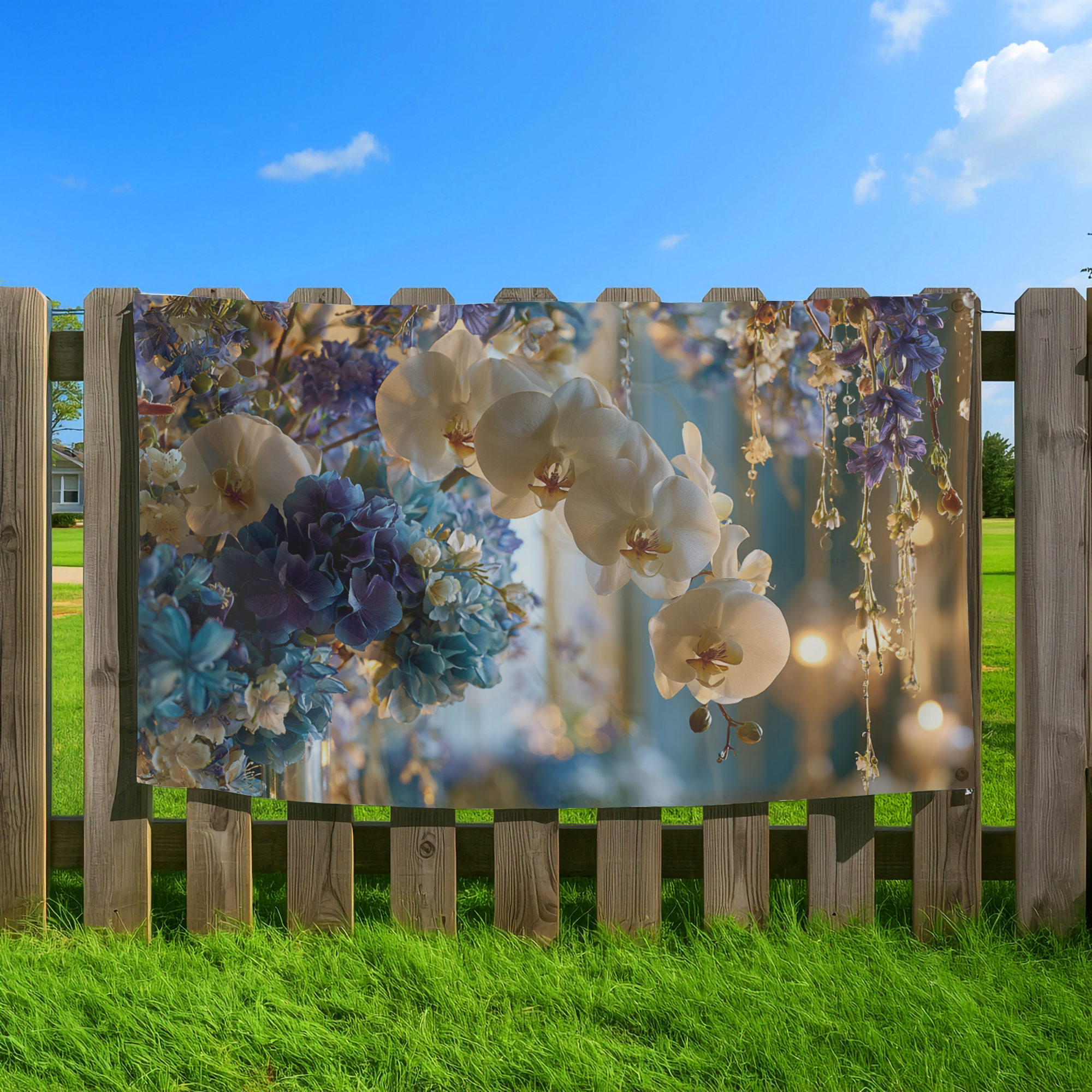 Custom Floral Garden Flag with Personalized Name for Nature Inspired Outdoor Decor