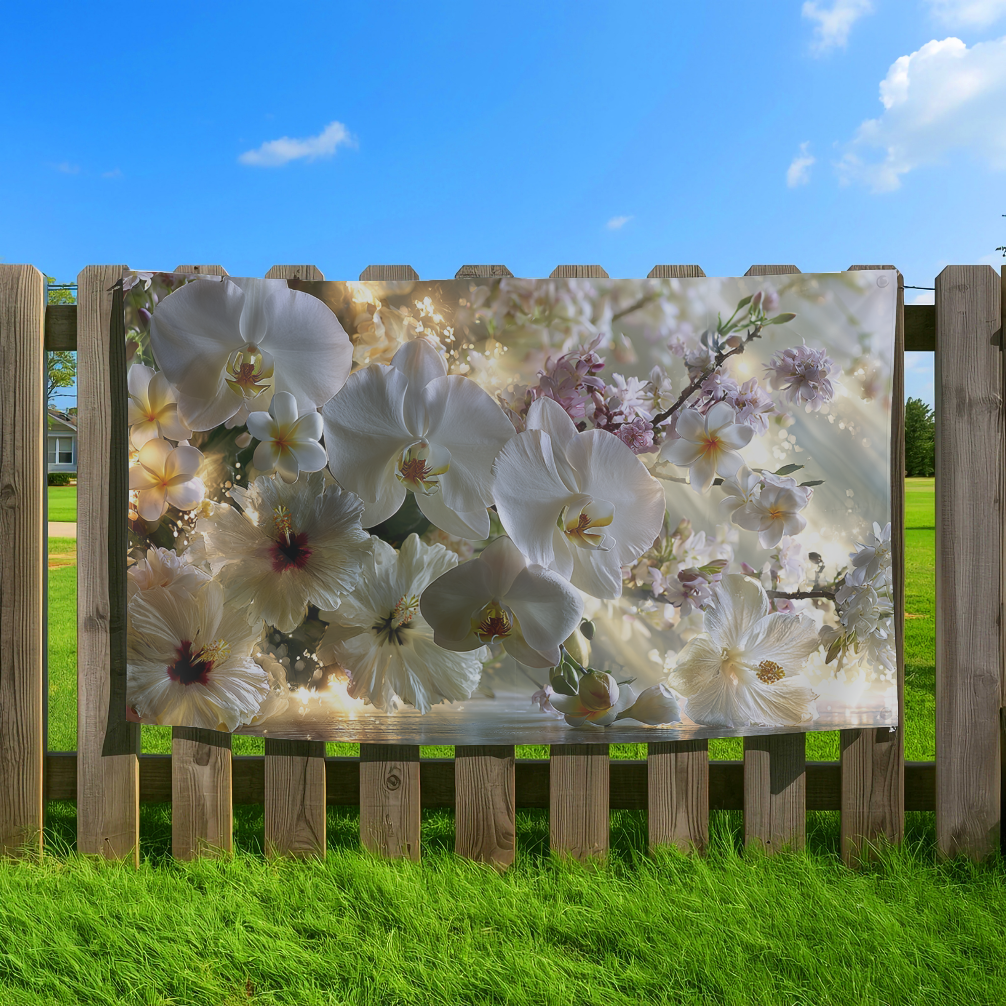 Personalized Bloom Garden Flag with Custom Name for Floral Yard & Porch Decor