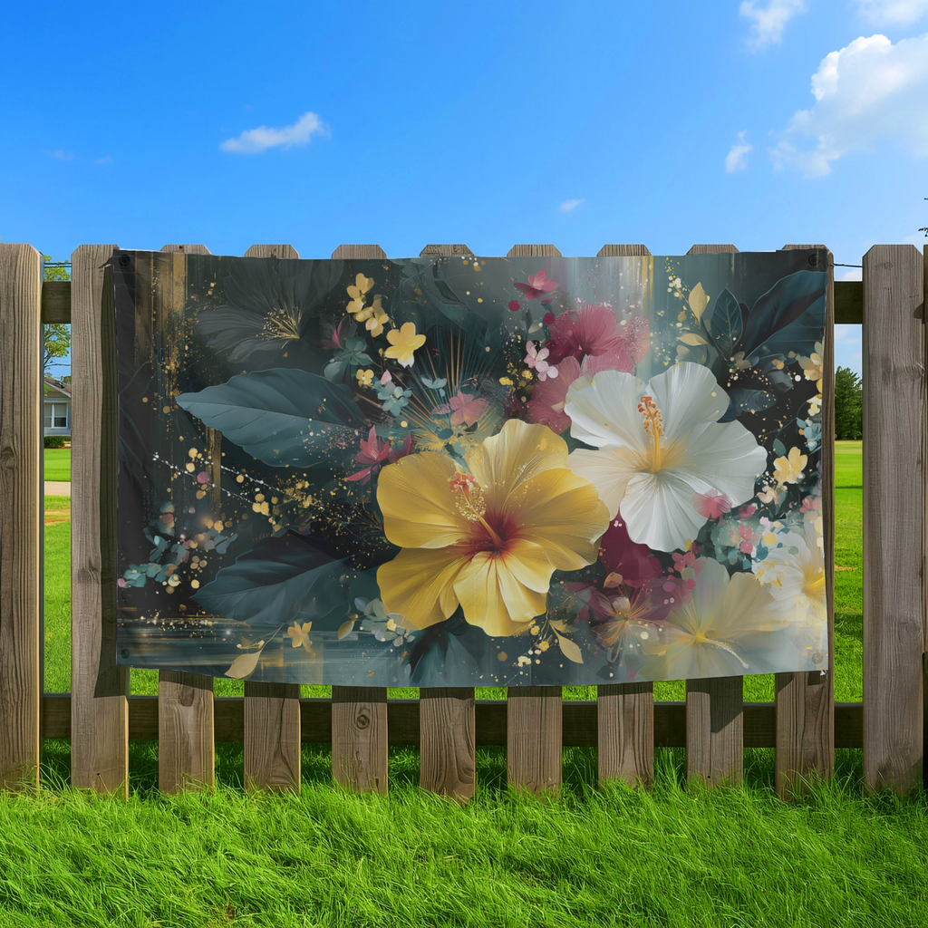 Personalized Botanical Garden Banner with Custom Name for Yard & Outdoor Decor