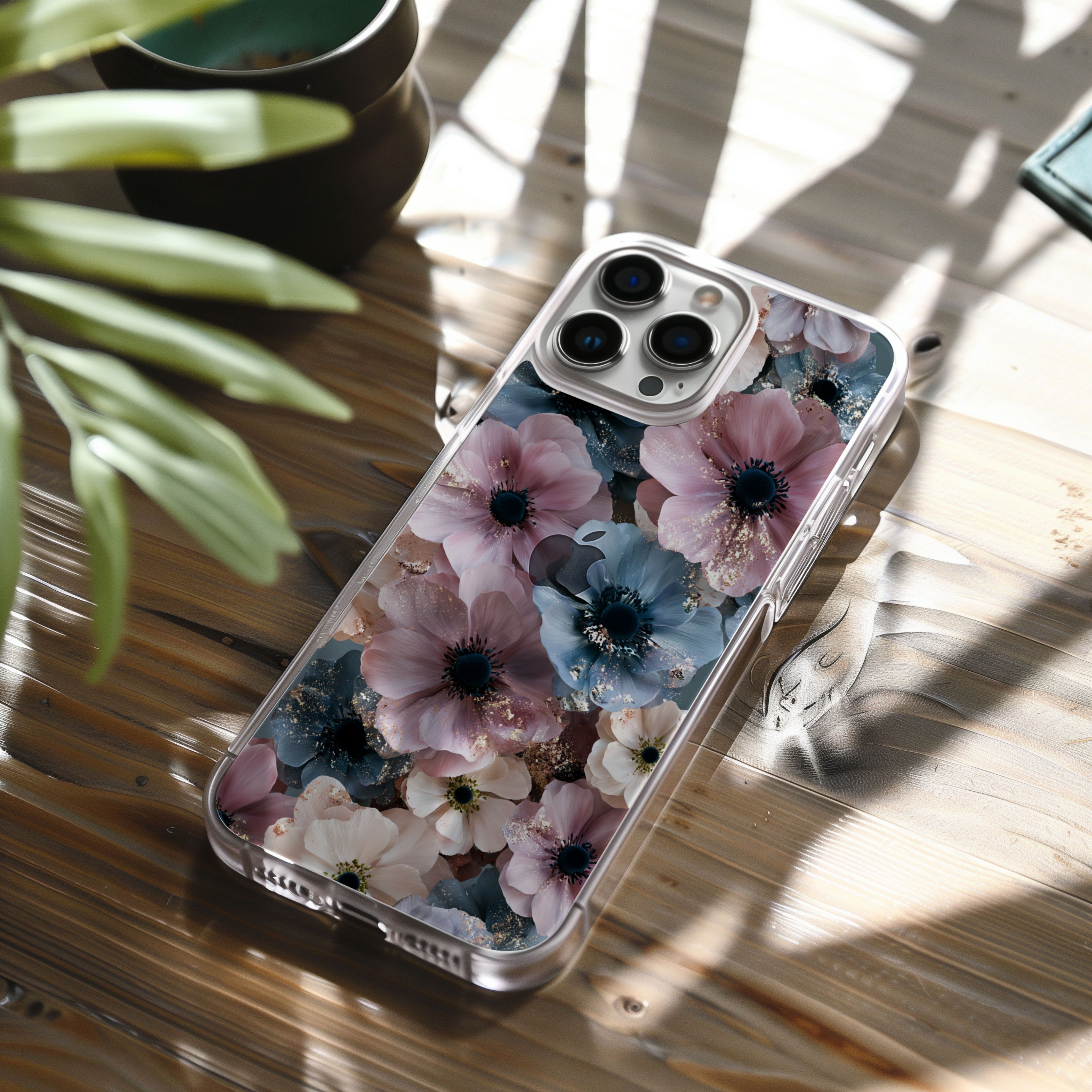 Personalized Botanical Bliss iPhone Case with Custom Name & Floral Art Cover