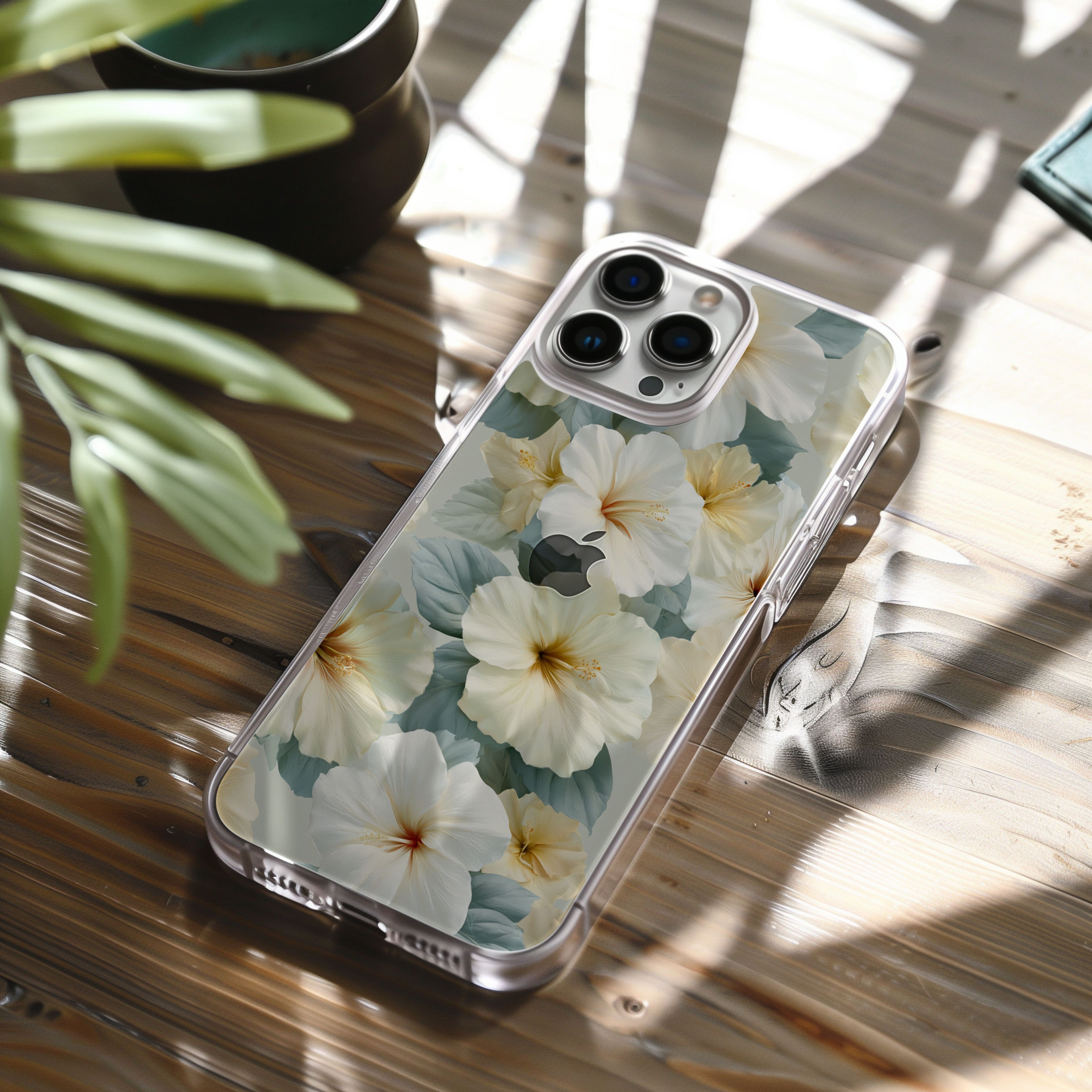 Custom Floral iPhone Case with Personalized Name & Floral Art Phone Cover