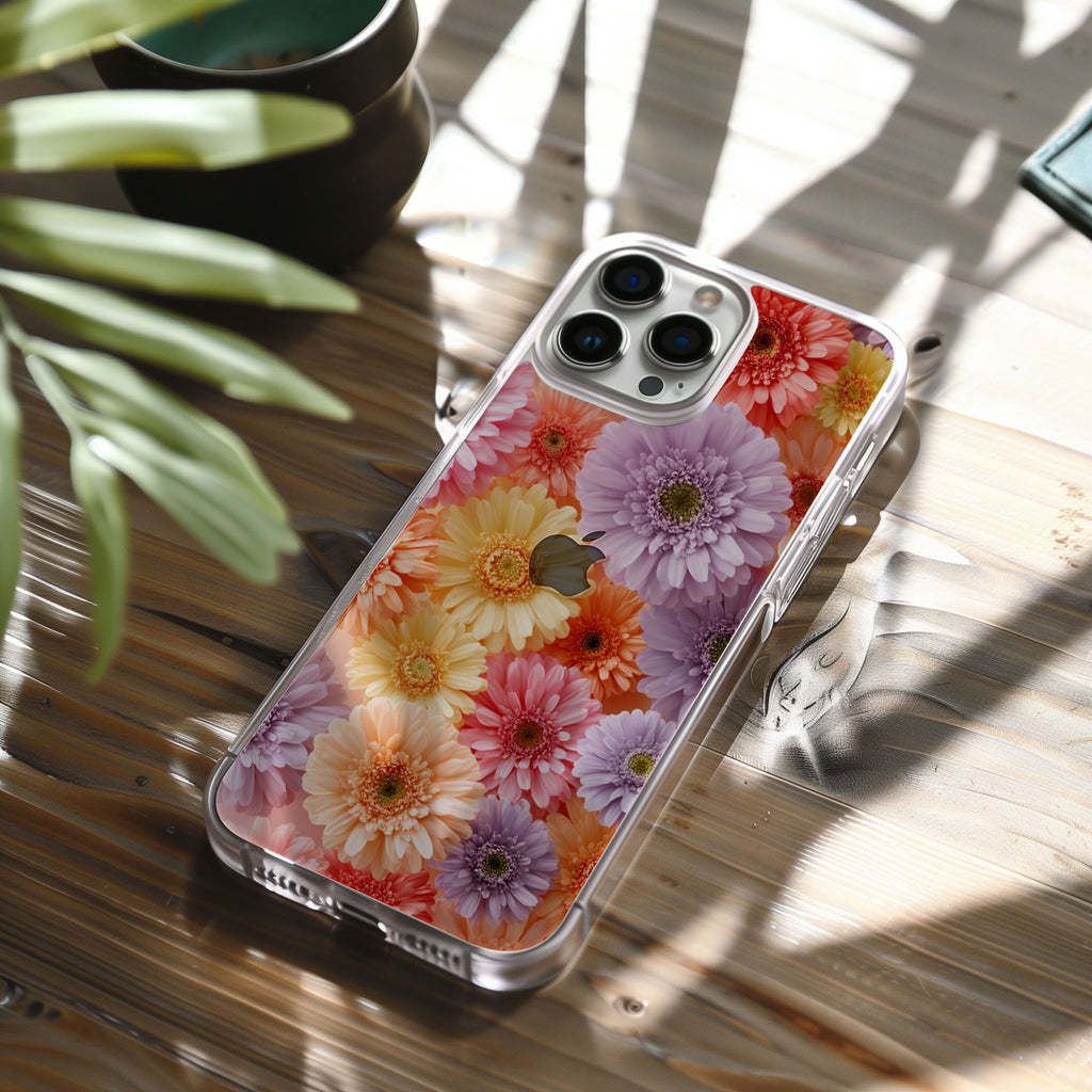 Custom Bright Floral iPhone Case with Personalized Name & Botanical Protective Cover