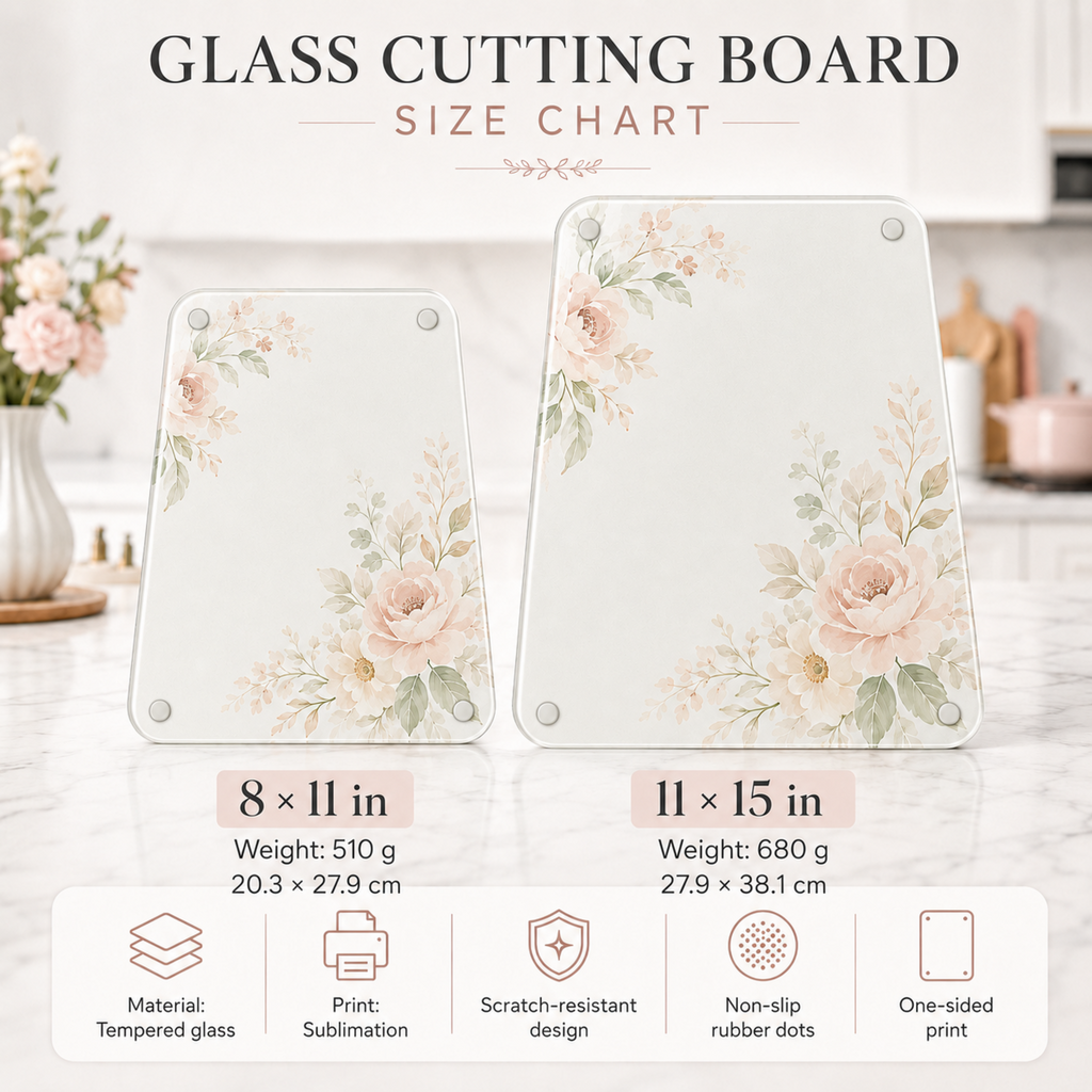 Garden Glass Cutting Board Personalized for Charming Kitchen Spaces