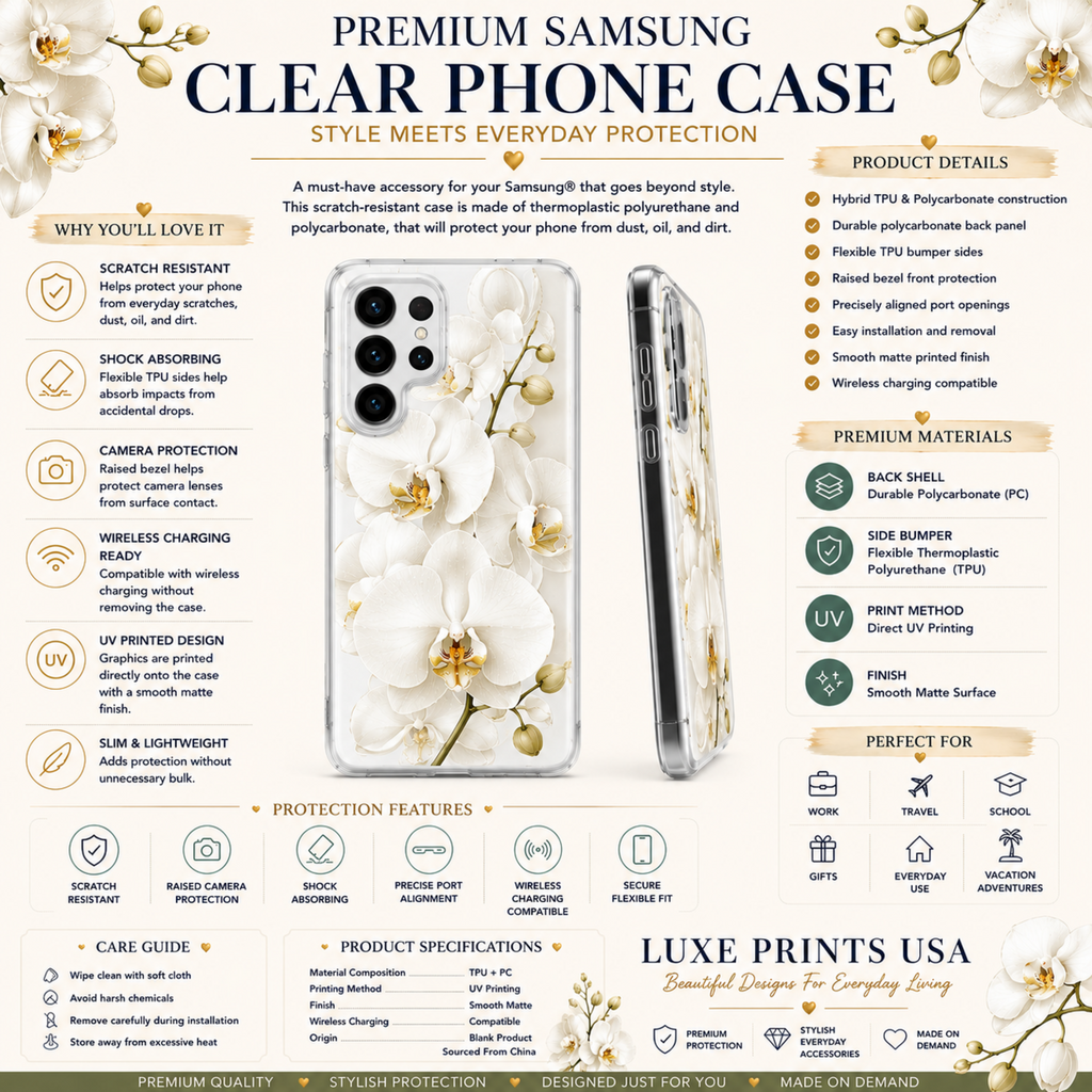 Personalized Garden Elegance Samsung Galaxy Case with Custom Name