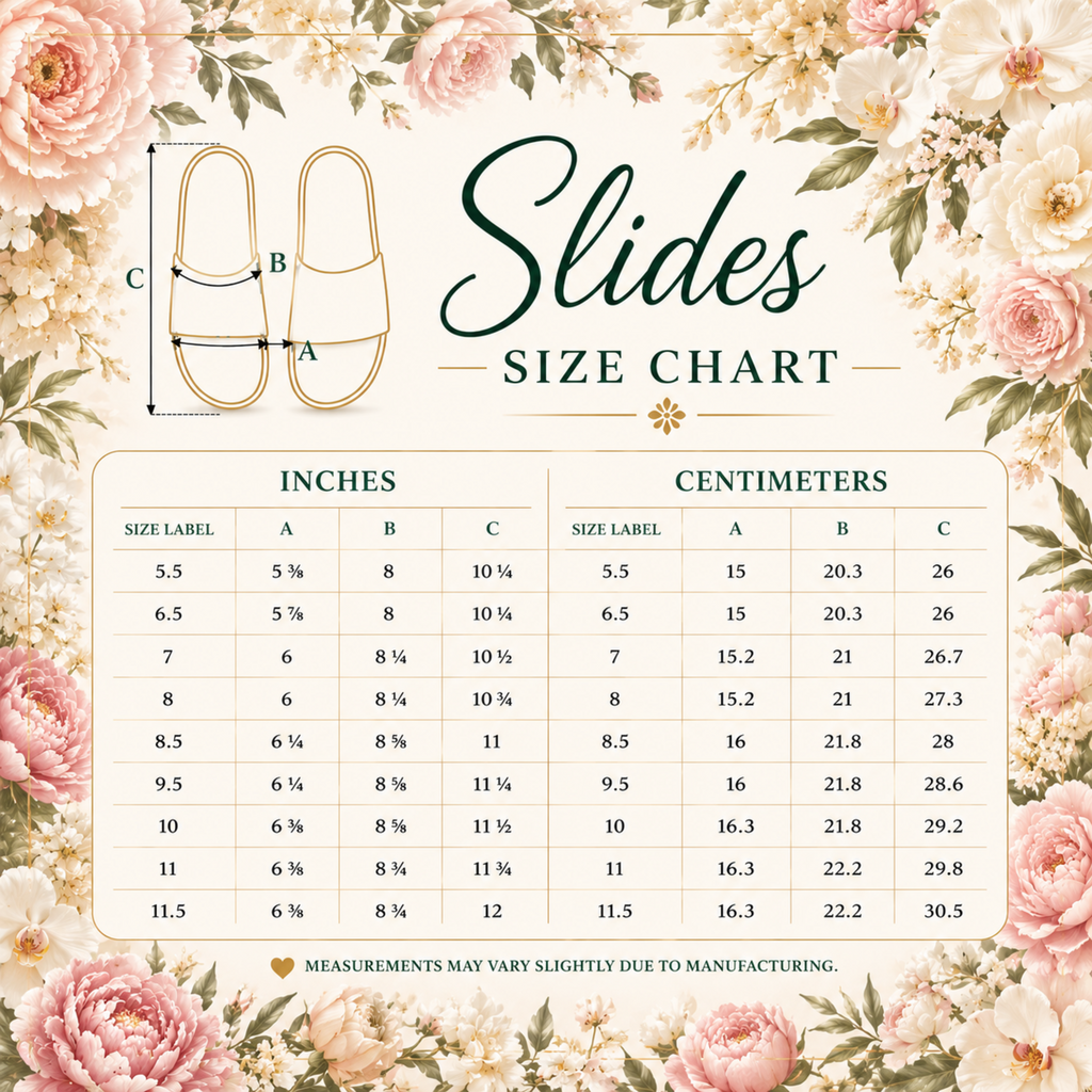 Personalized Floral Wander Women's Slides with Custom Name & Botanical Comfort Sandals