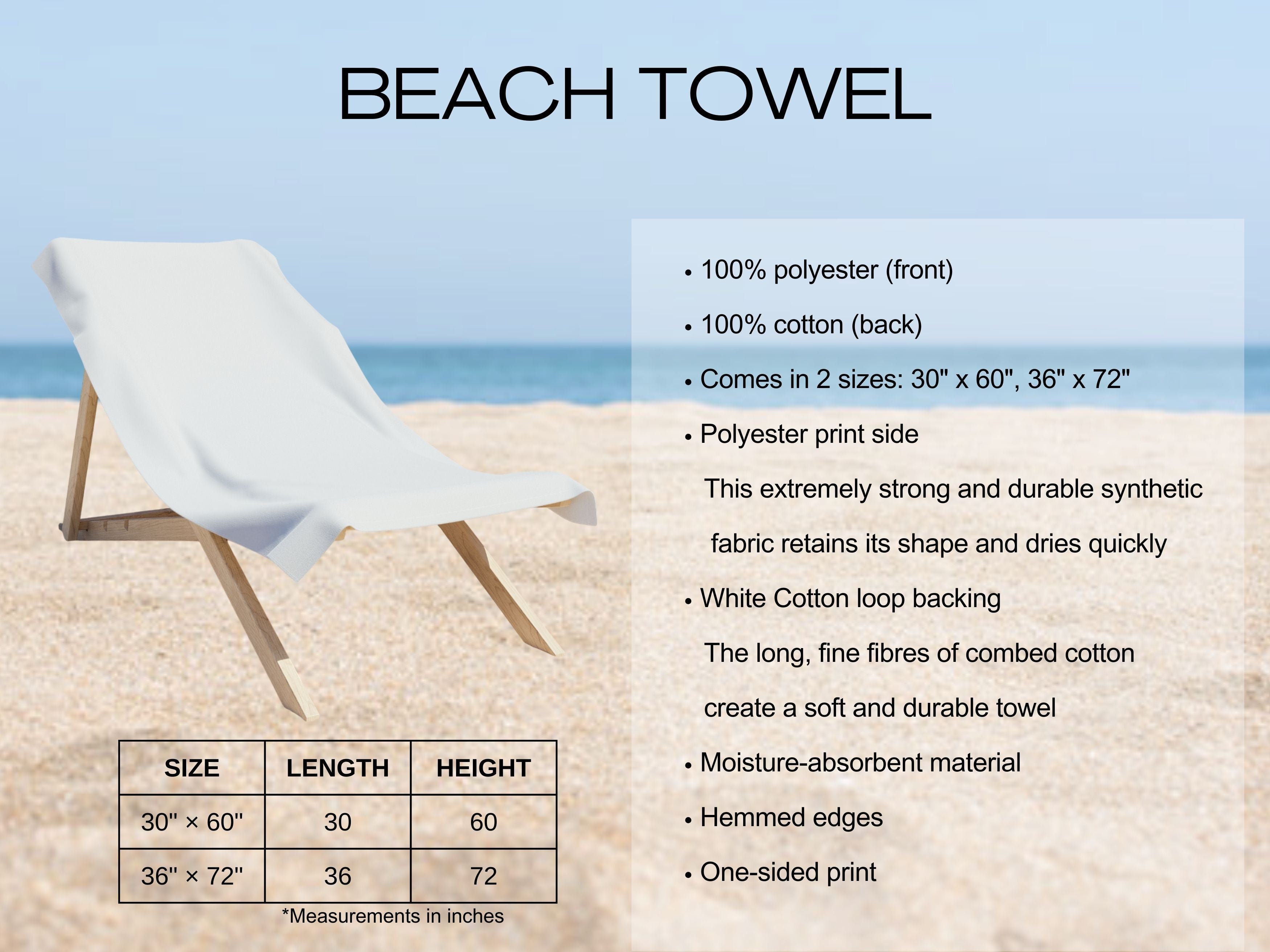 Floral Beach Towel with Personalized Custom Name